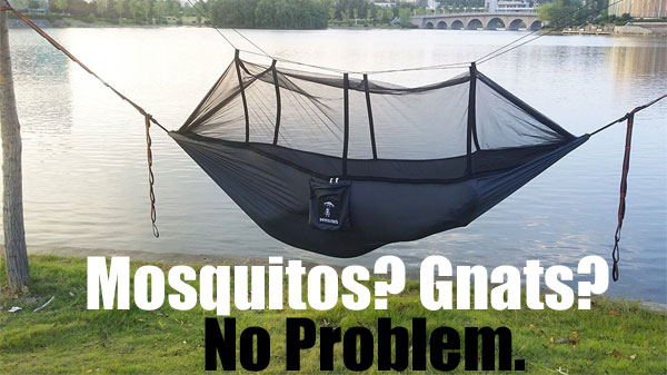 Hammock with Mosquito Net Keeps Bugs and Nets Out