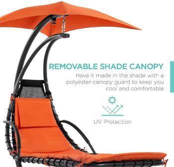 Hanging Outdoor Lounger with Canopy